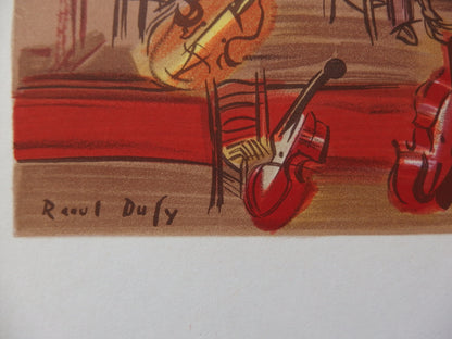 Raoul DUFY : Orchestre, l'entracte - Lithographie signée