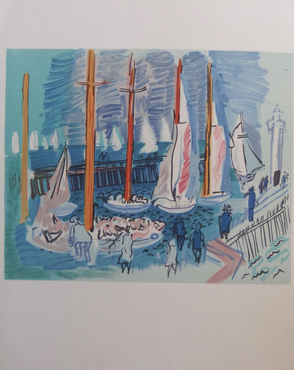 Raoul DUFY : Régates - Lithographie en couleurs