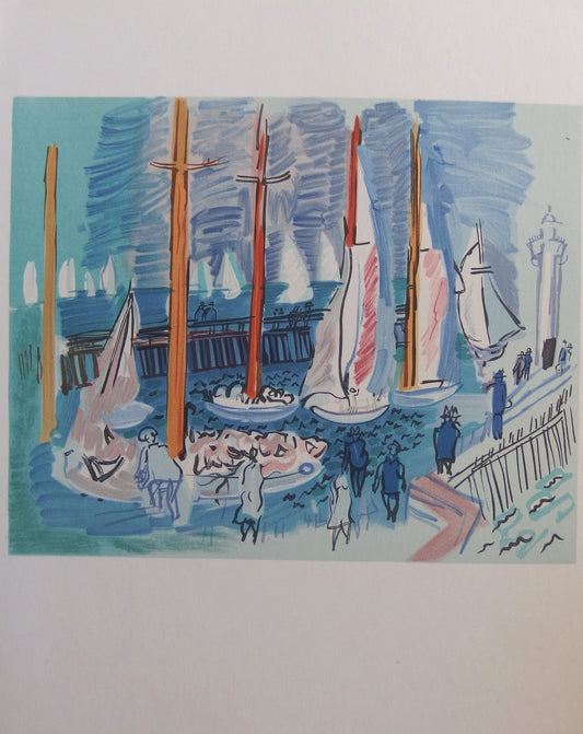 Raoul DUFY : Régates - Lithographie en couleurs
