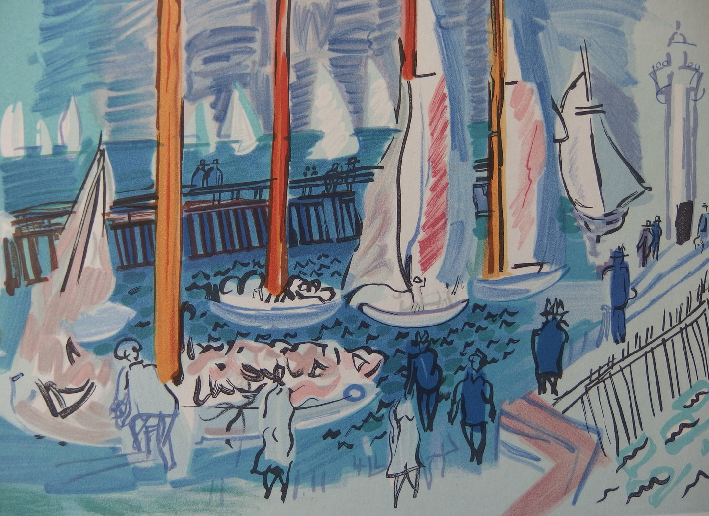 Raoul DUFY : Régates - Lithographie en couleurs