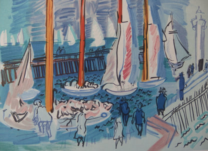 Raoul DUFY : Régates - Lithographie en couleurs