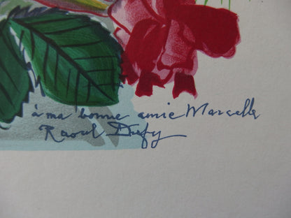 Raoul DUFY : Bouquet coloré - Lithographie signée