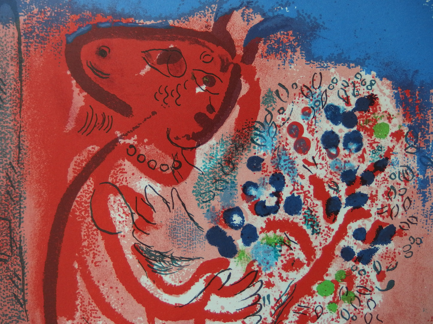 Marc CHAGALL : Les amoureux du Champ de Mars - Lithographie signée
