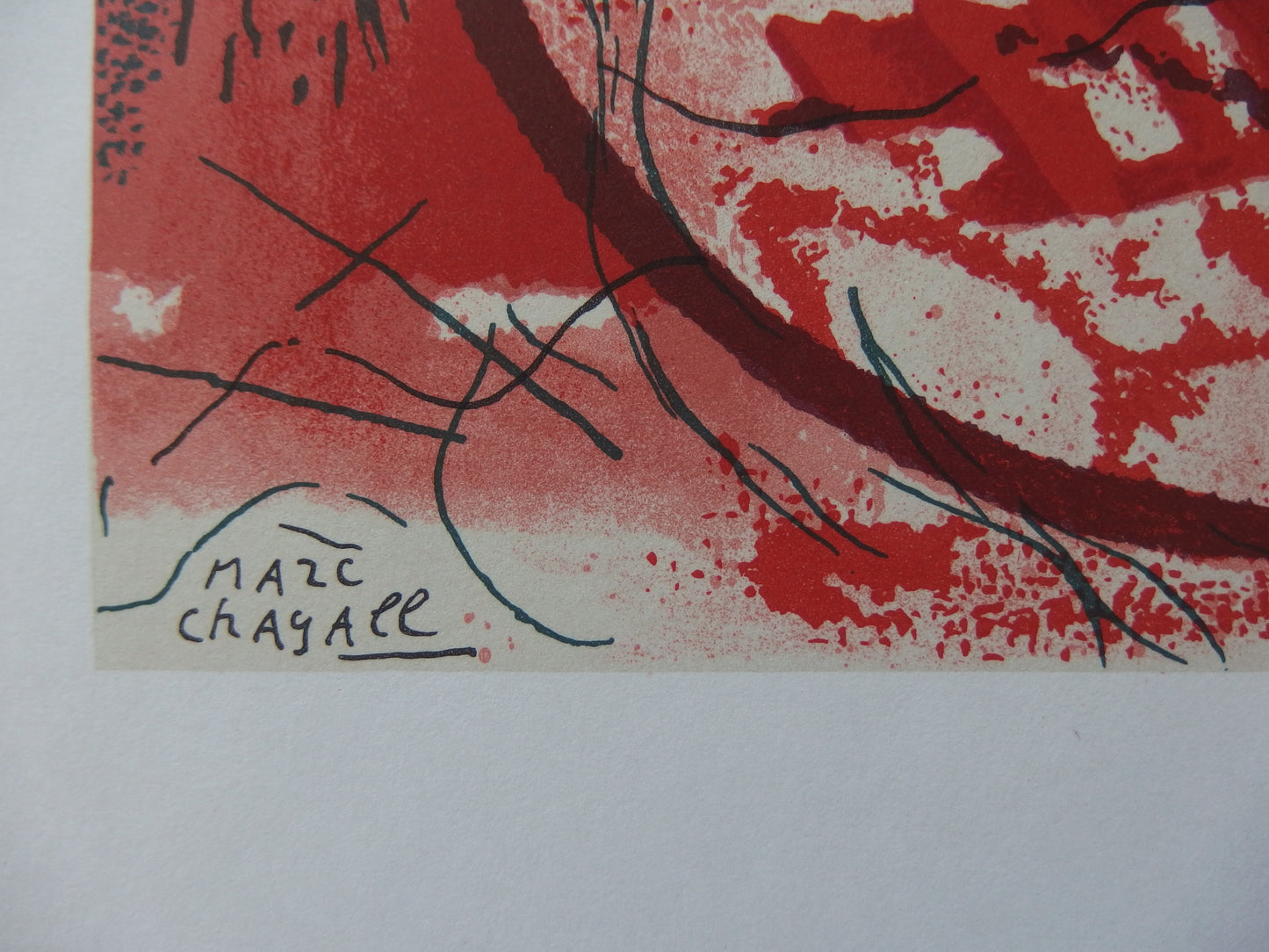 Marc CHAGALL : Les amoureux du Champ de Mars - Lithographie signée