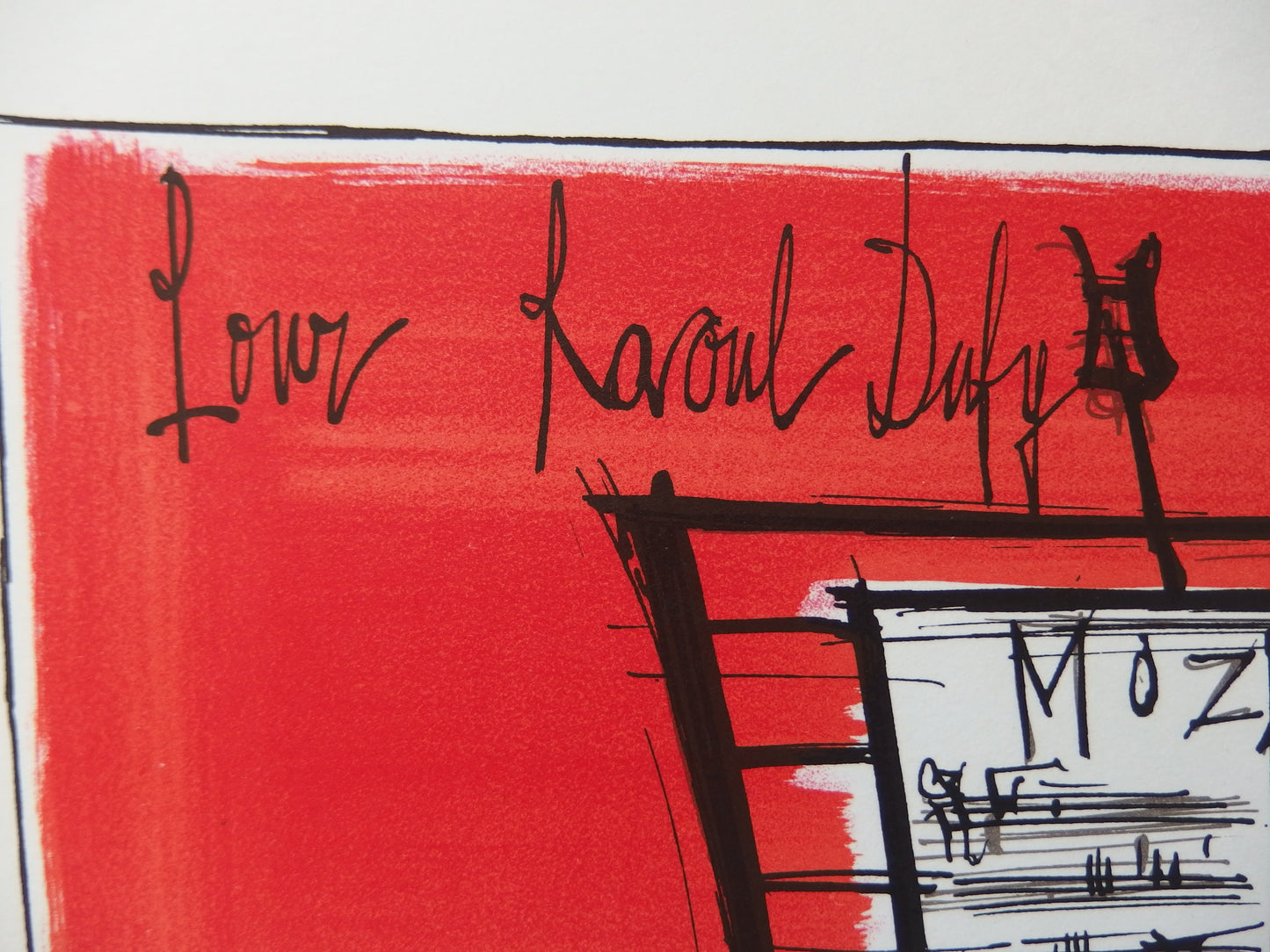 Bernard BUFFET : Nature morte au violon - Lithographie signée