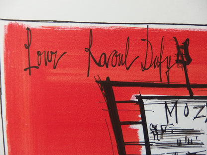 Bernard BUFFET : Nature morte au violon - Lithographie signée