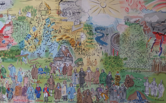 Raoul DUFY : Histoire d'électricité - Lithographie en couleurs