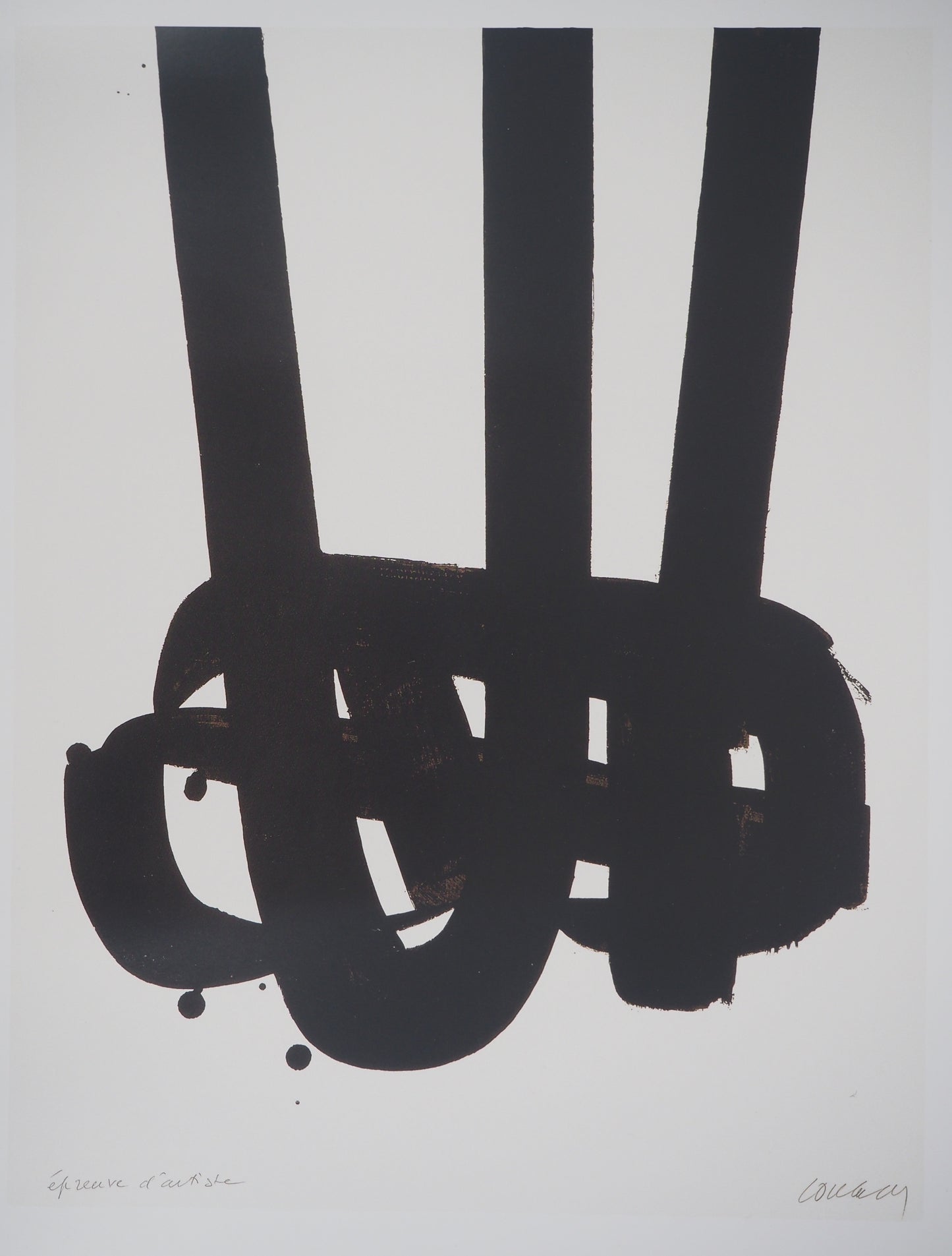 Pierre SOULAGES: Lithograph n°29 - Original signed poster