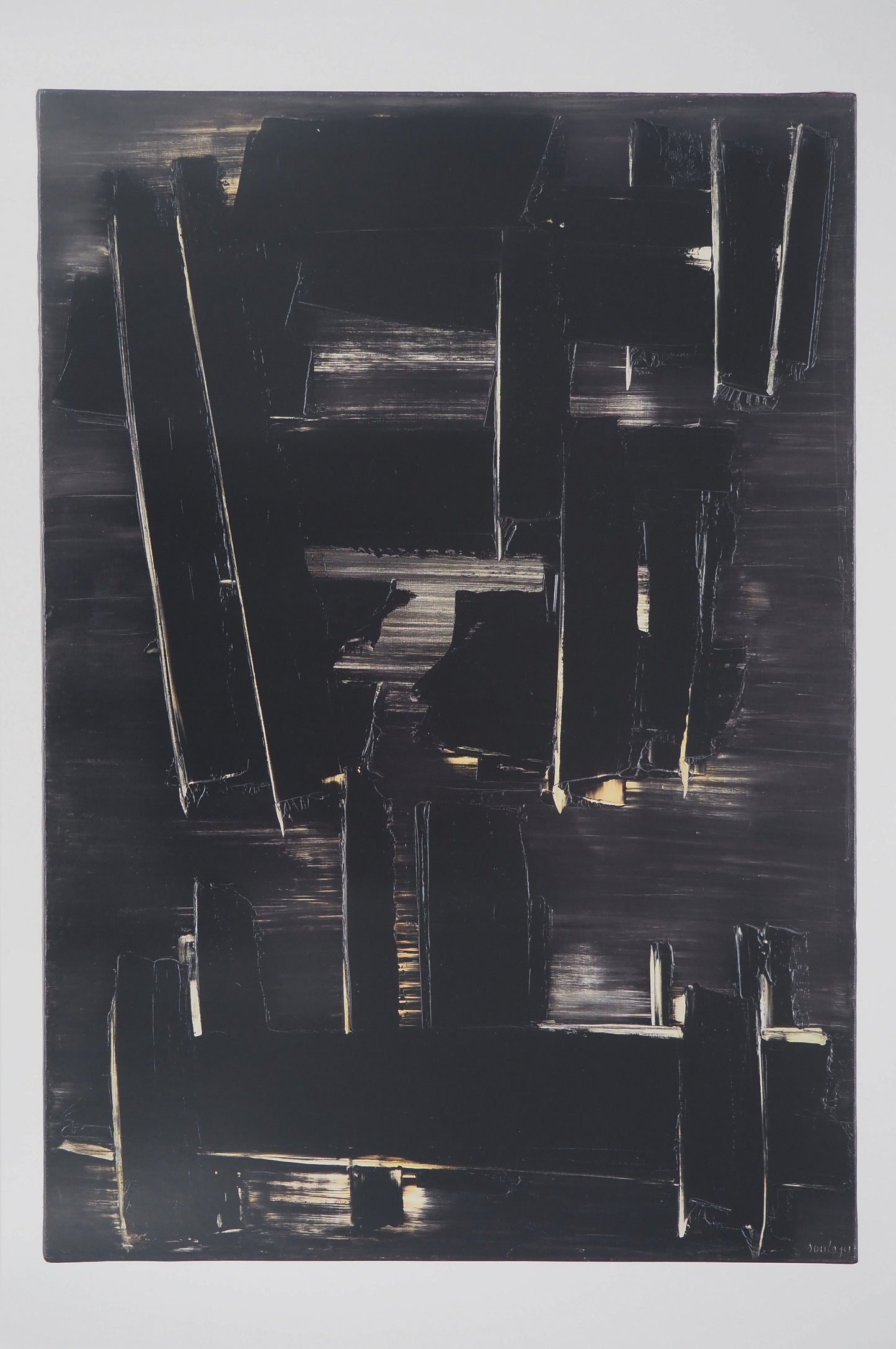 Pierre SOULAGES: Painting August 27, 1958 - Original signed poster