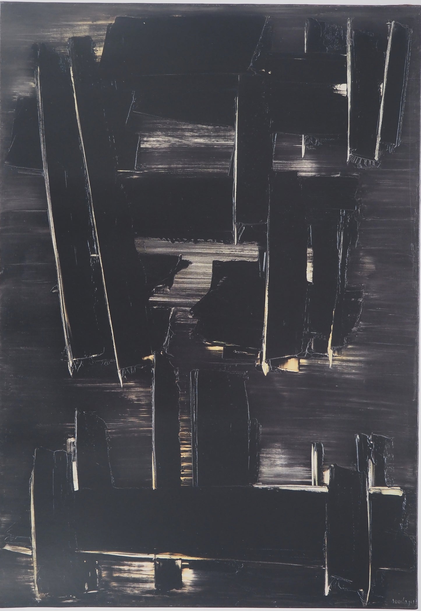 Pierre SOULAGES: Painting August 27, 1958 - Original signed poster