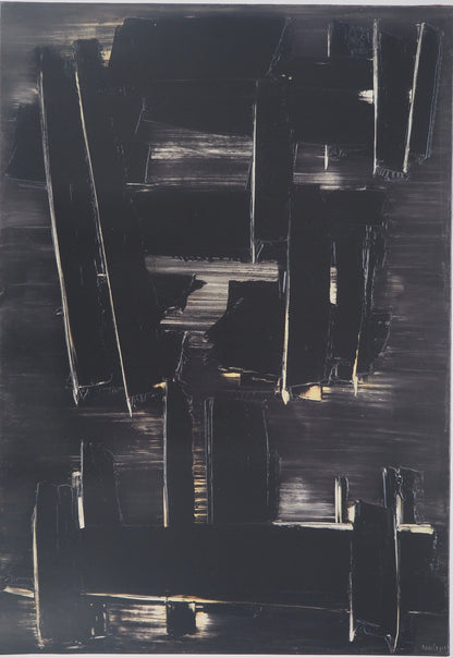 Pierre SOULAGES: Painting August 27, 1958 - Original signed poster