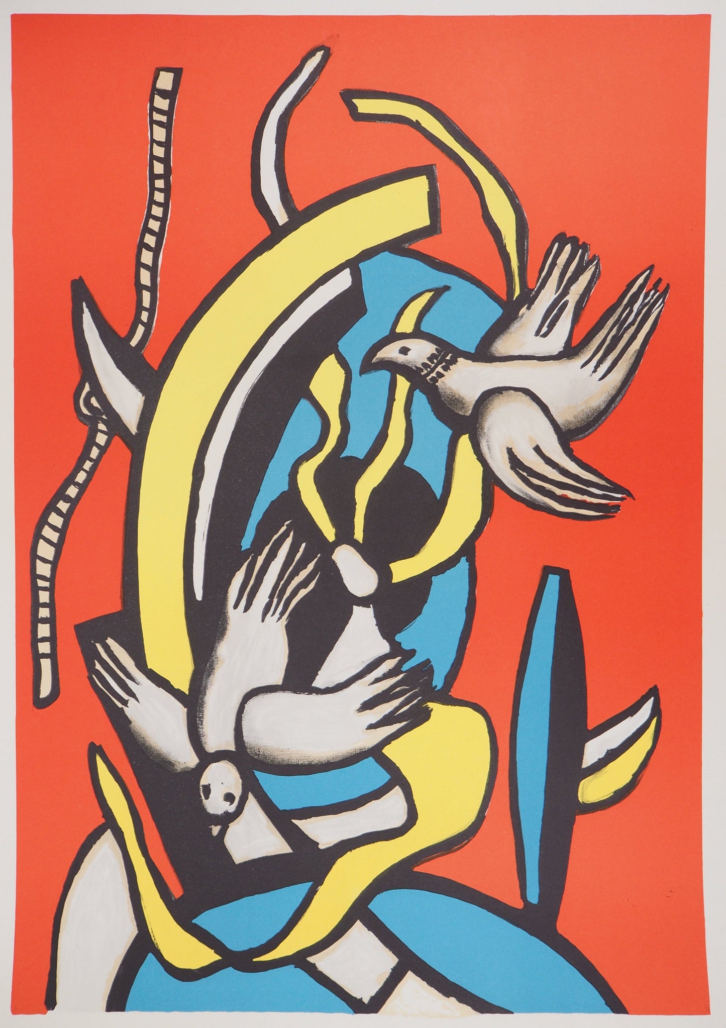 Fernand LEGER : Les oiseaux - Lithographie offset
