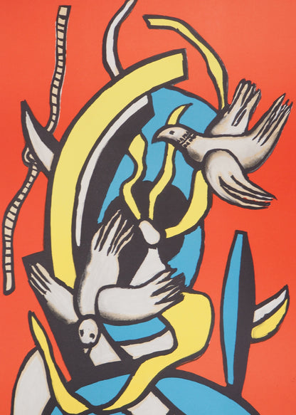 Fernand LEGER : Les oiseaux - Lithographie offset