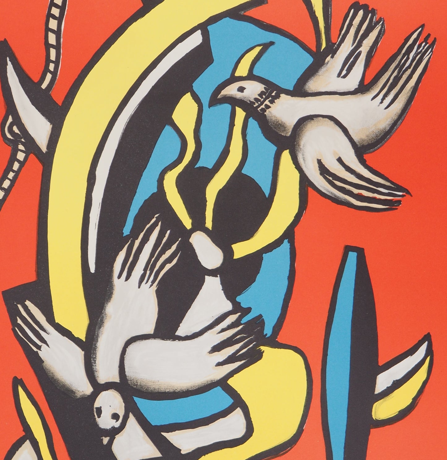Fernand LEGER : Les oiseaux - Lithographie offset