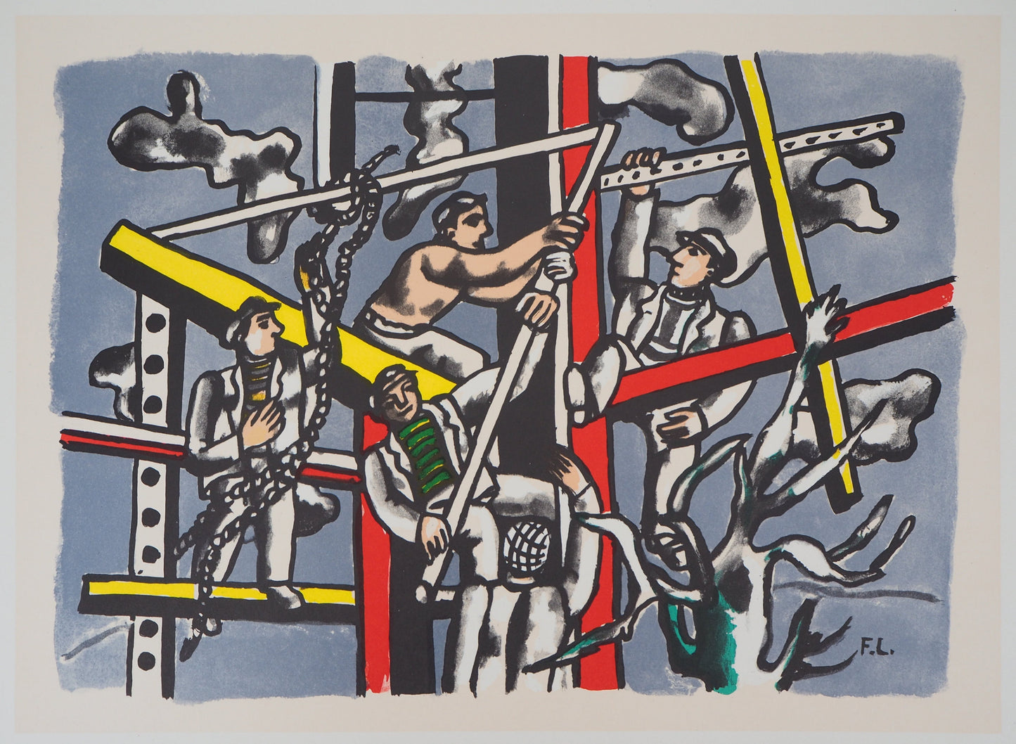 Fernand LEGER : Les constructeurs - Lithographie signée