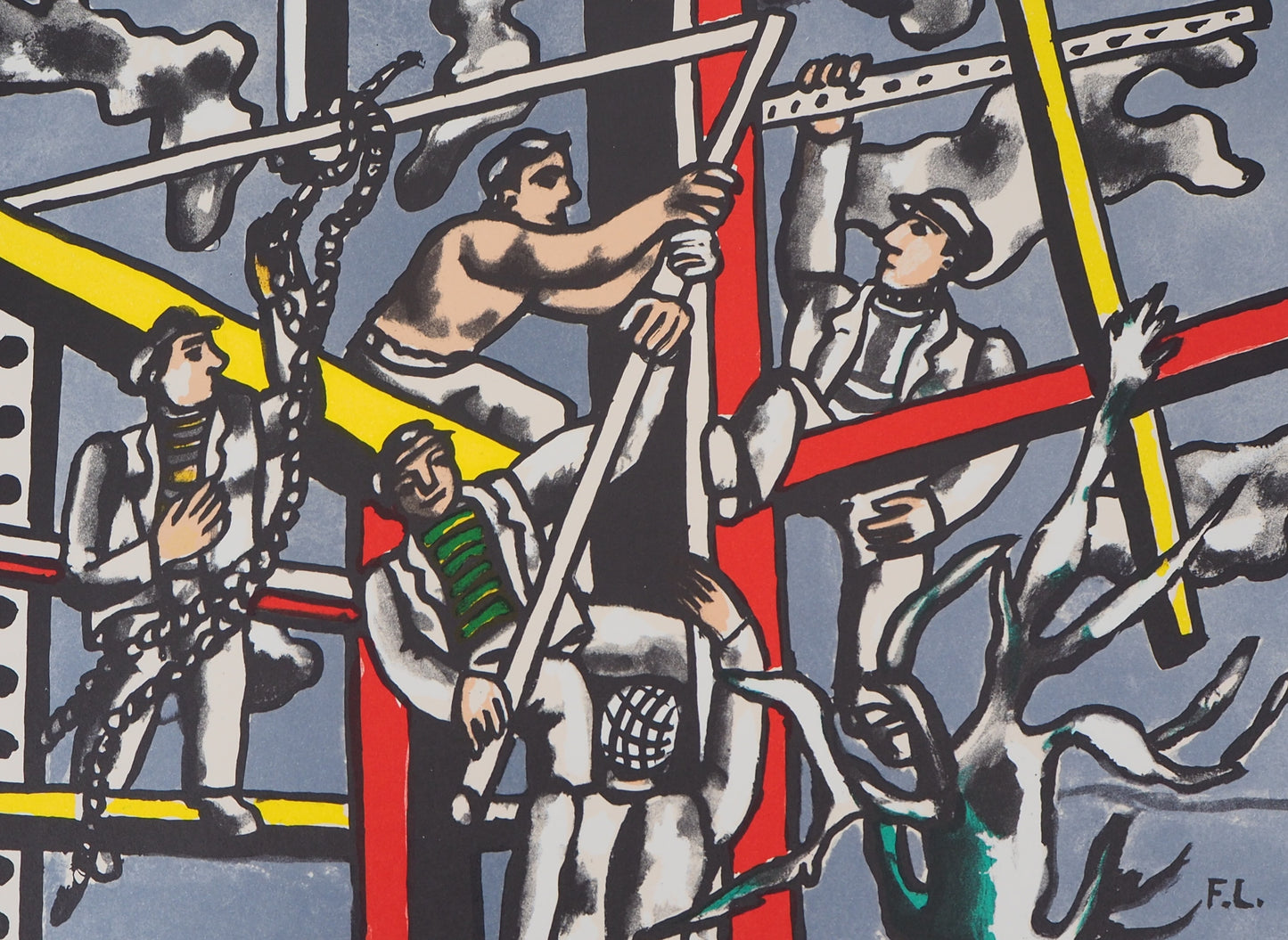 Fernand LEGER : Les constructeurs - Lithographie signée