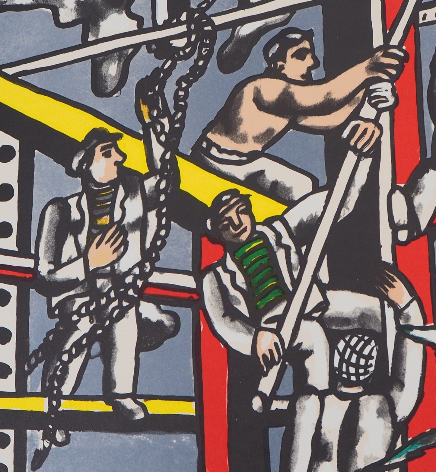 Fernand LEGER : Les constructeurs - Lithographie signée