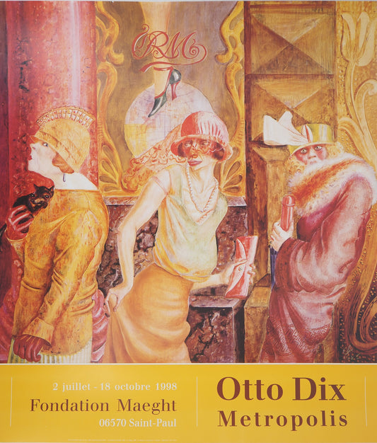 Otto DIX : Metropolis - Affiche originale