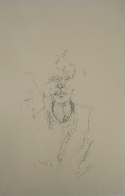 Alberto GIACOMETTI : Portrait d'Annette - Lithographie