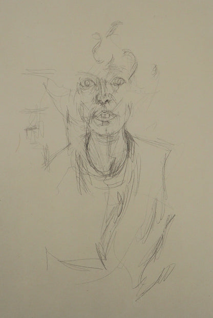 Alberto GIACOMETTI : Portrait d'Annette - Lithographie
