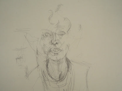 Alberto GIACOMETTI : Portrait d'Annette - Lithographie