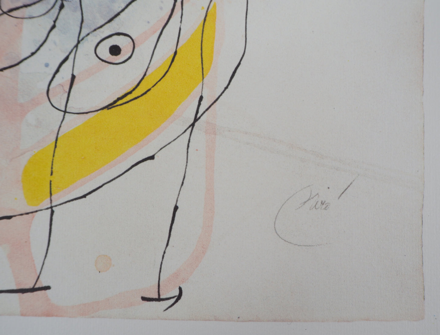 Joan MIRO : Femme et oiseau dans la nuit - Lithographie signée