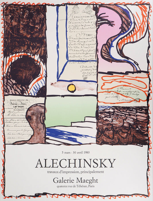 Pierre ALECHINSKY : Exposition 1980 - Lithographie originale