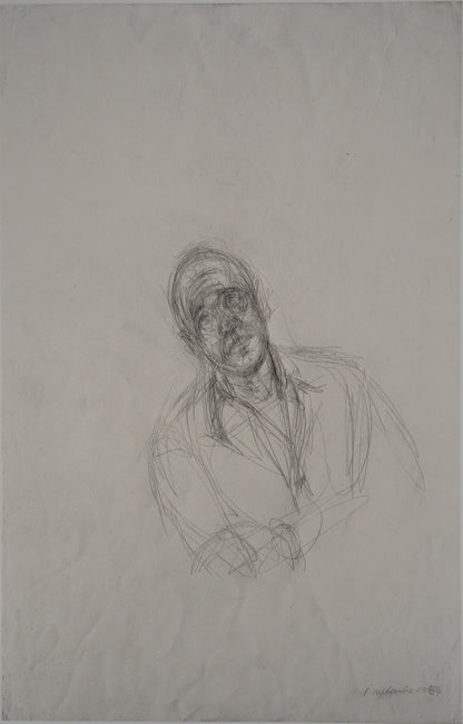 Alberto GIACOMETTI : Portrait de Jean Gênet - Lithographie