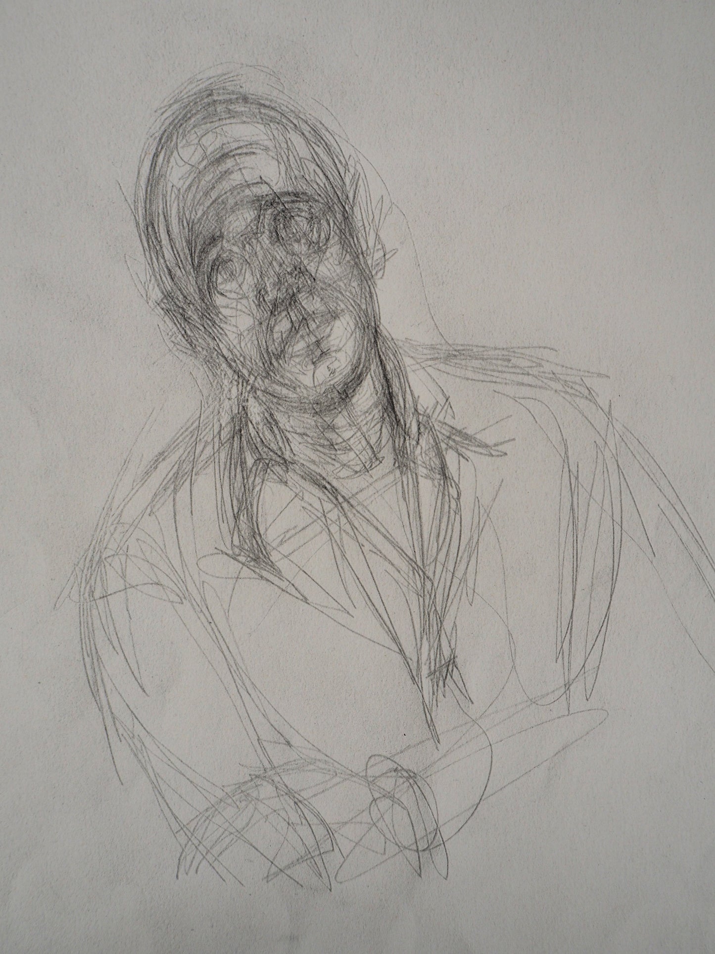 Alberto GIACOMETTI : Portrait de Jean Gênet - Lithographie