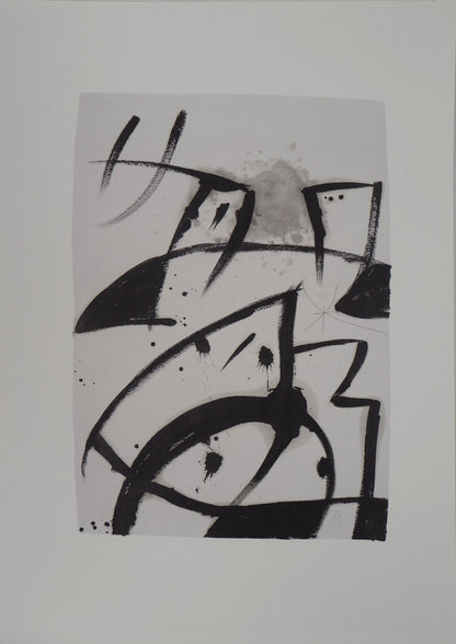 Joan MIRO : Femme et oiseau surréaliste - Lithographie signée