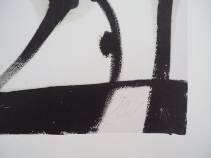 Joan MIRO : Femme et oiseau surréaliste - Lithographie signée