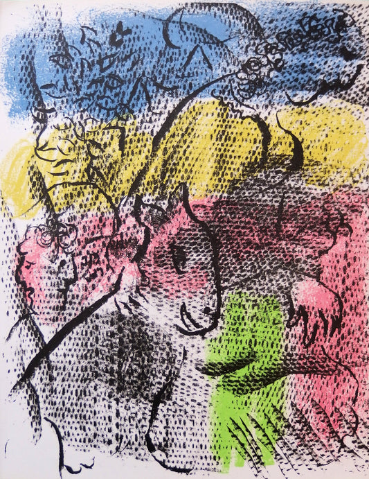 Marc CHAGALL : Couple à la chèvre - Lithographie originale