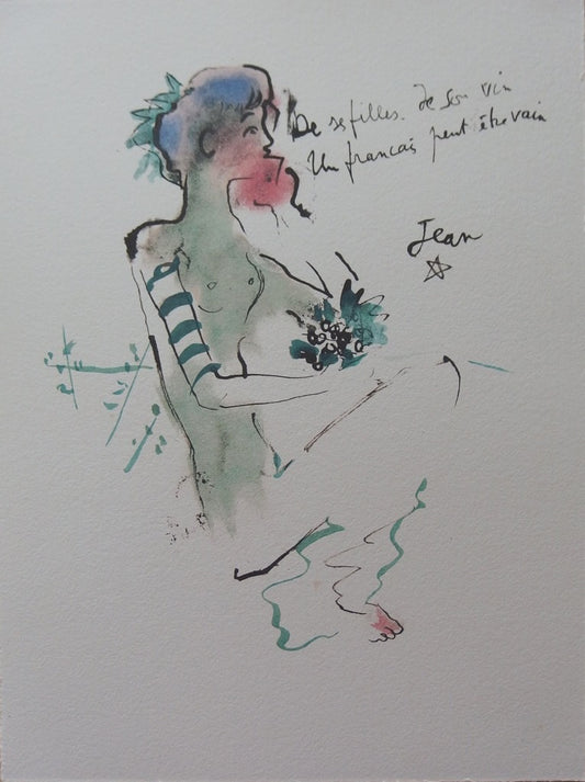 Jean COCTEAU : Ephèbe - Lithographie signée