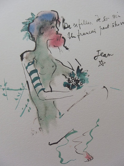 Jean COCTEAU : Ephèbe - Lithographie signée