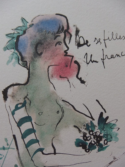 Jean COCTEAU : Ephèbe - Lithographie signée