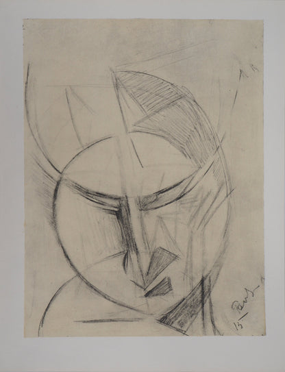 Antoine PEVSNER : Visage - Lithographie signée