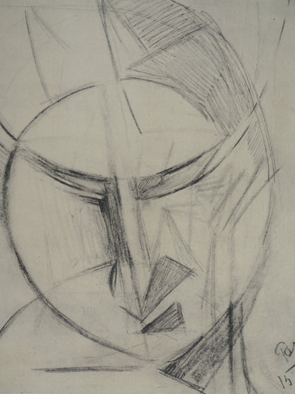 Antoine PEVSNER : Visage - Lithographie signée