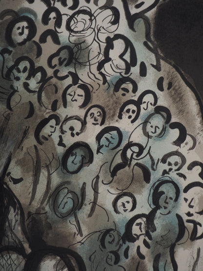 Marc CHAGALL : Moïse et son peuple - Lithographie originale