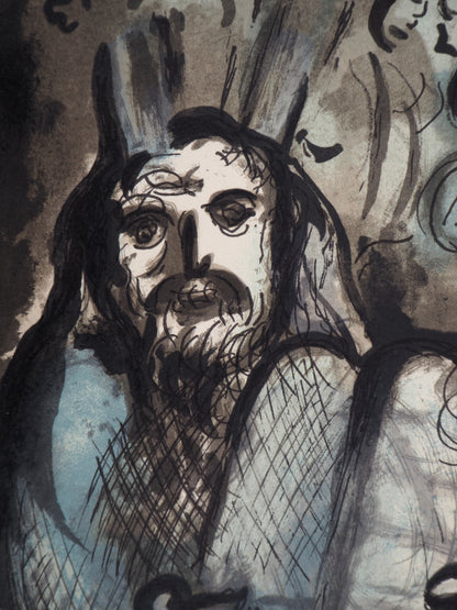 Marc CHAGALL : Moïse et son peuple - Lithographie originale