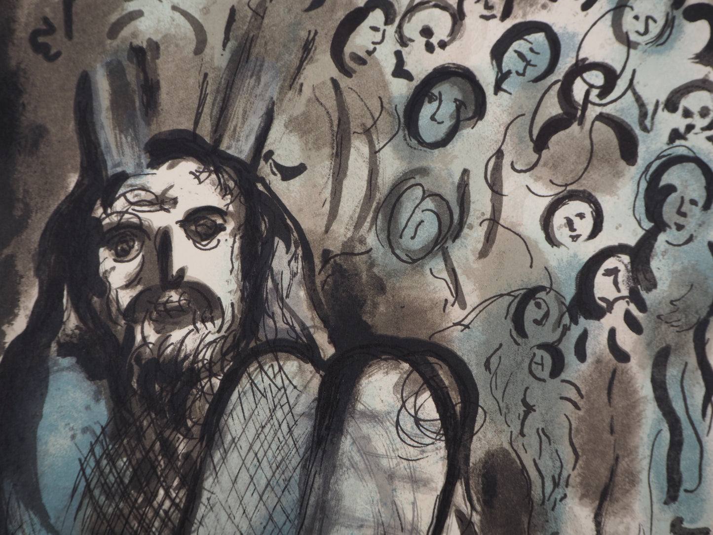Marc CHAGALL : Moïse et son peuple - Lithographie originale