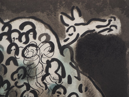 Marc CHAGALL : Moïse et son peuple - Lithographie originale