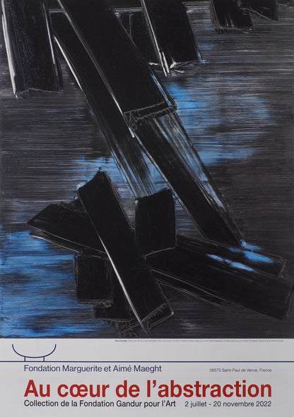 Pierre SOULAGES : Peinture 24 août 1958 - Affiche originale