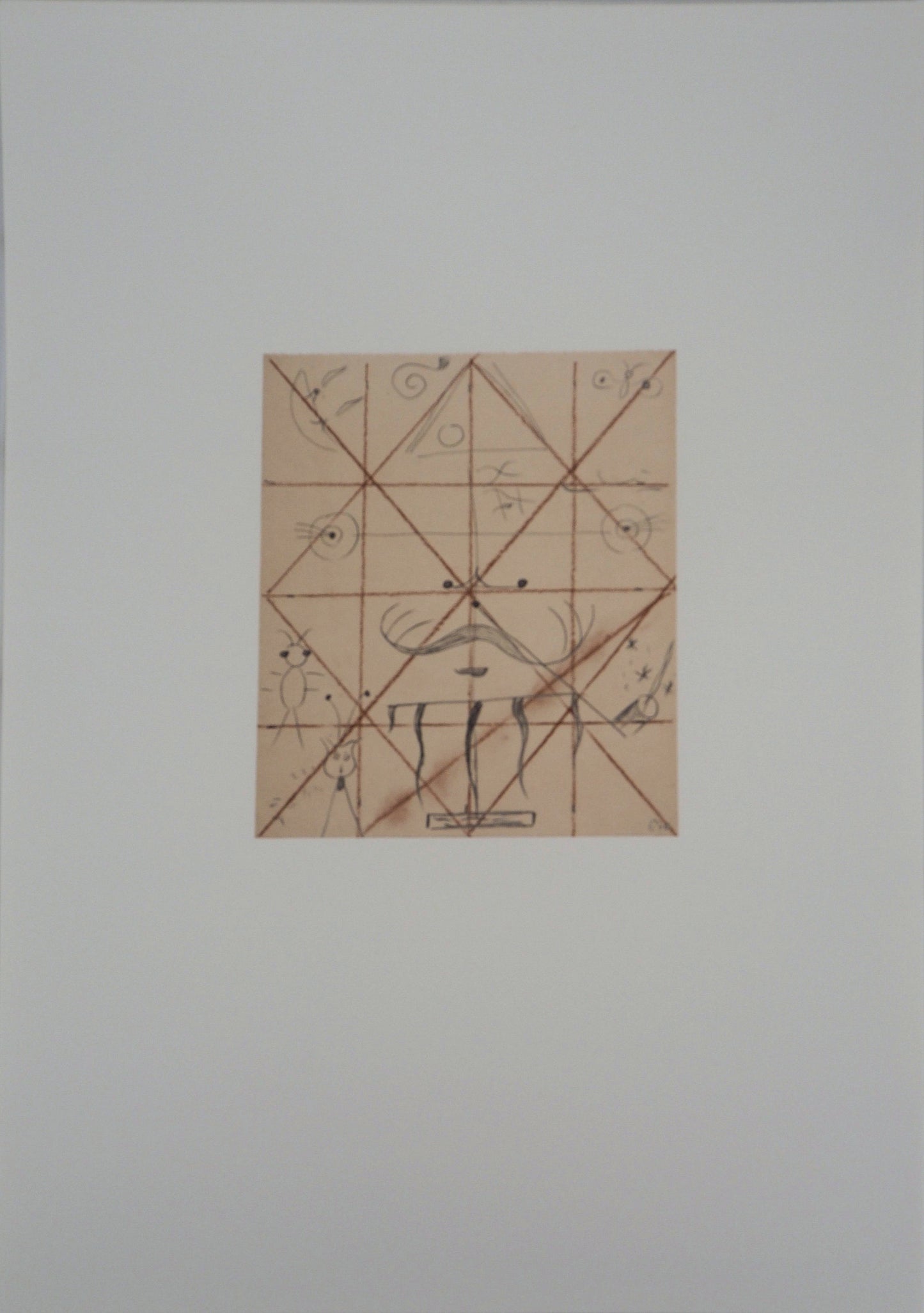 Joan MIRO : Tête de paysan catalan - Lithographie