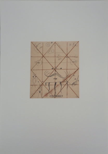 Joan MIRO : Tête de paysan catalan - Lithographie