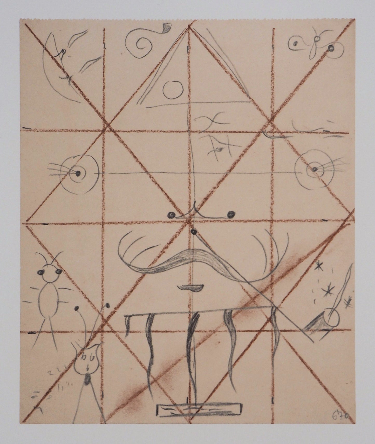 Joan MIRO : Tête de paysan catalan - Lithographie