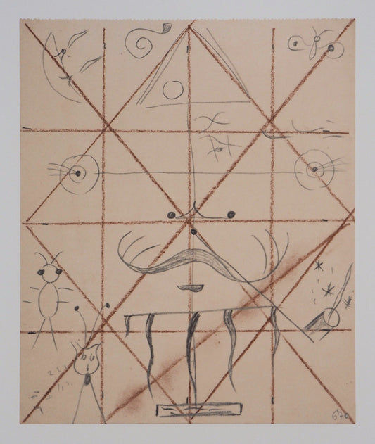 Joan MIRO : Tête de paysan catalan - Lithographie