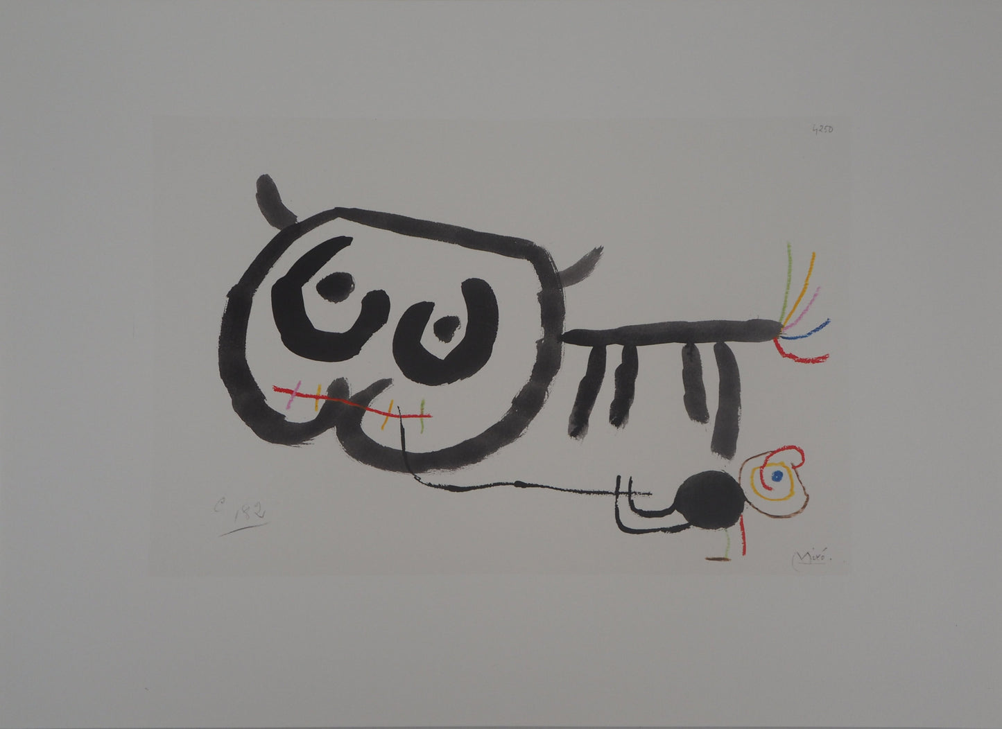 Joan MIRO : Chat et enfant - Lithographie signée