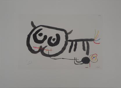 Joan MIRO : Chat et enfant - Lithographie signée
