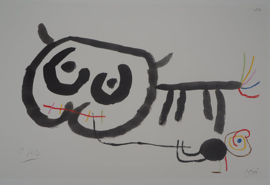 Joan MIRO : Chat et enfant - Lithographie signée
