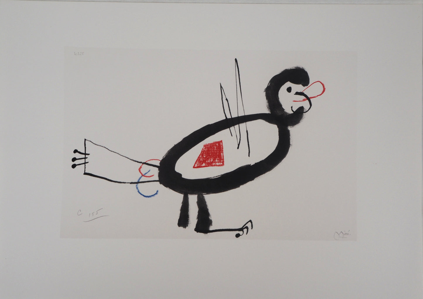 Joan MIRO : LOiseau surréaliste - Lithographie signée